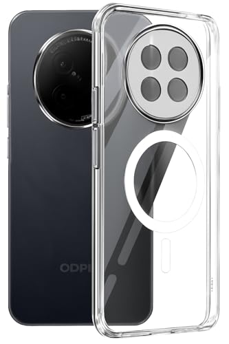 Image of AEETZ Clear Back Case for Oppo F29 Pro 5g, Hard PC Shockproof Transparent Back Cover Case Compatible with Mag-Safe, Anti-Yellowing (Oppo F29 Pro 5g)