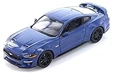  Motormax Ford Mustang VI Coupe Blau Modell Ab 2014 Version ab Facelift 2017 1/24 Modell Auto