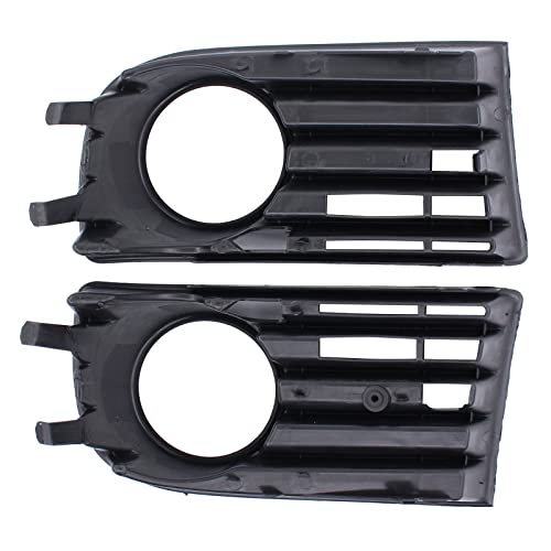 Doo Engy Lüftungsgitter Nebelscheinwerfer Gitter Stoßstange Lüftung Abdeckung Blende Nebelscheinwerfergitter Stoßstangengitter schwarz vorne links und rechts für Golf 5 Golf V 2003-2008