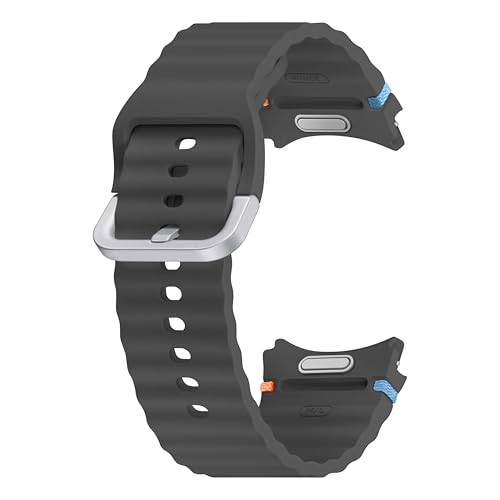 Image of SAMSUNG Galaxy Watch 7, 6, 5, 4 Series Sport Band, Rubber, Smartwatch Replacement Strap for Men and Women, One Click Attachment, Medium /Large, ET-SNL31LBEGUJ, Dark Gray