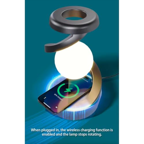 RGB Color-Changing Night Light Lamp with Levitating Floating Design with Wireless Phone Charging, Motion-Sensing Hand Activation, Table Lamp for Bedroom, Kitchen, Living Room, Home Office - Image 6