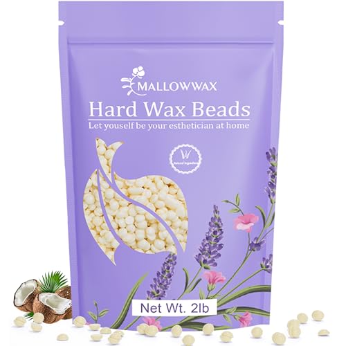 Image of Mallowwax Hard Wax Beads, 2LB Coconut Cream Wax for Sensitive Skin