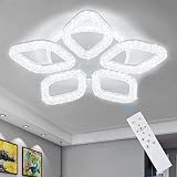 SJV Dimmable Modern Ceiling Light Fixture: 22 Inch 55W LED Flush Mount Ceiling Lights 4400LMs Ceilin