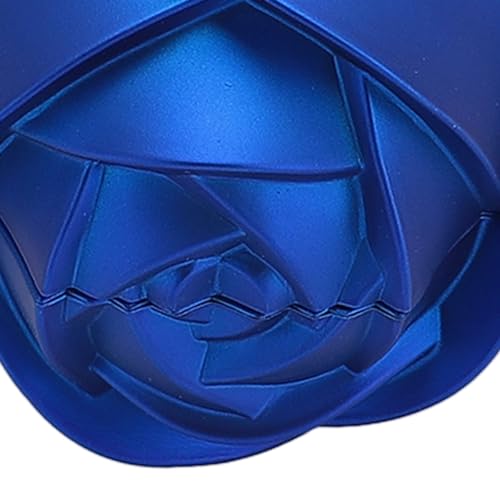 Rose Ring Box Niebieski unikalny matowy wykończenie aksamitne podszewka biżuteria wyświetlacz etui ślub Propozycja zaręczynowa rocznica Pirek plastikowy aksamit 7,3x5,5 cm