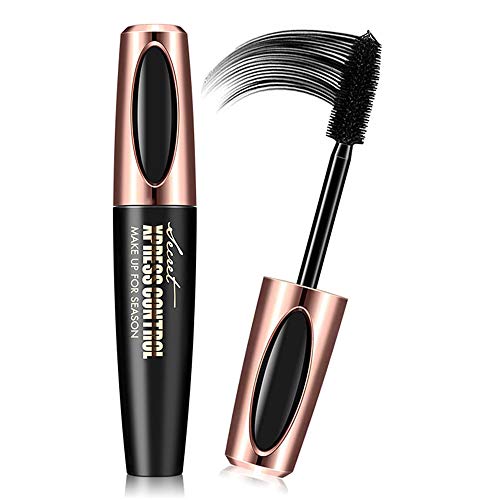 4D Silk Fiber Eyelash Mascara，Extra Long Lash Mascara and Thick, Long Lasting, Waterproof & Smudge-Proof, All Day Exquisitely Lash, Full, Long, Thick, Smudge-Proof Eyelashes