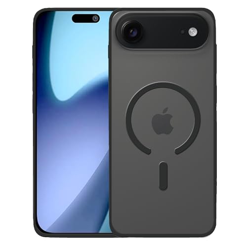 Image of amazon basics Luxury Paper Thin Case Cover for iPhone 17 Air | Matte Finish | Compatible with magsafe | (Black, iPhone 17 Air)