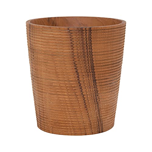 Bloomingville Decorative Teak Wood Container Ice Bucket, 8.75" Round, Natural #TOP28