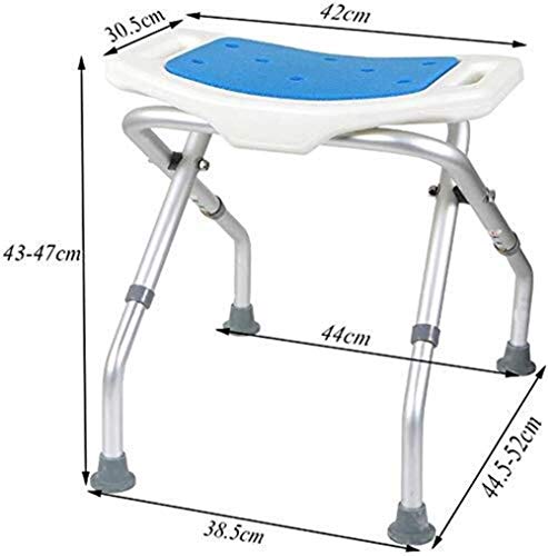 Nivok Bath Stools,Shower Stool Foldable Shower Stool For Bathroom - Height Adjustable | Shower/Bathing Bench For Disabled Or Pregnant Women Bathroomniture With Lightweight Aluminum Alloy Frame/Without #TOP1