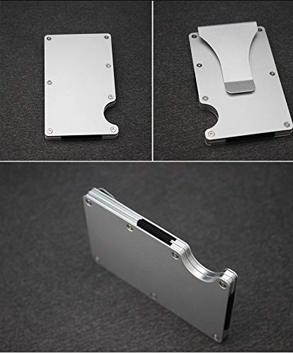 Stainless Steel+Aluminium Alloy Money Clip Card Holder Mini Purse Men Mini Wallet2