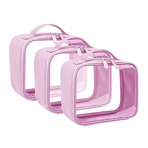 ANRUI Neceser Transparente 4 en 1, Bolsa de Aseo de Viaje de Gran Capacidad, Impermeable y a Prueba de Fugas, Bolsa de líquido de Aeropuerto para Pasar rápidamente por la Seguridad del Aeropuerto,