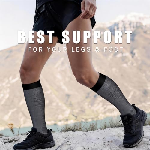 Image of Copper Compression Socks for Women & Men (6 pairs) - Best Support for Nurses, Running, Hiking, Recovery