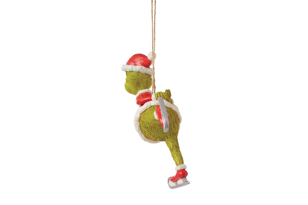 Jim Shore Grinch Skating Ho Hanging Ornament, Multicolor, height 12cm - Image 4