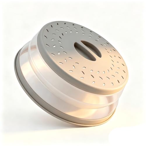 Image of Collapsible Microwave Splatter Cover(Beige grey, 10.5IN)