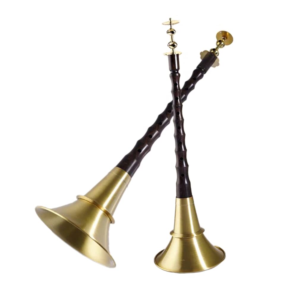 HCZKIUJY Folk Musical Instruments Aluminum Pole Musical Instruments Ebony Musical Instruments Flower Heart Mouths Weddings/Funerals (E)
