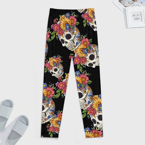 Flower Skull Men's Pajamas Pants Lightweight Sleep Lounge Pant Pjs Bottoms Casual Sleepwear4
