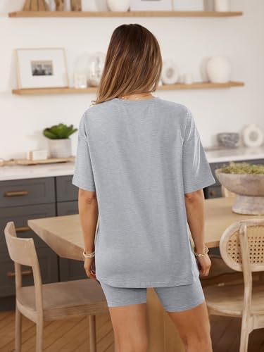 Image of AUTOMET Women 2 Piece Sets Summer Outfits 2026 Two Piece Matching Clothing | Oversized Tshirts,Biker Shorts,Short Sets,Workout Sets,Summer Sets,Lounge sets
