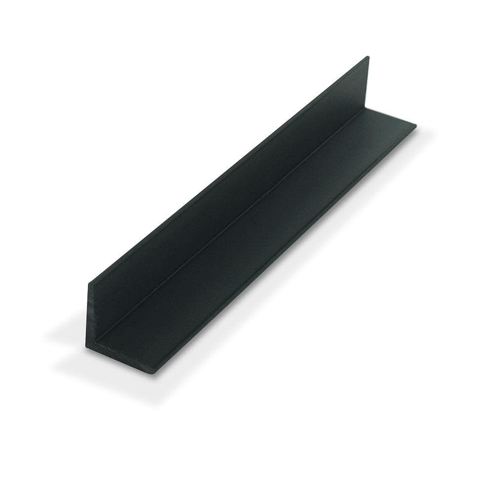 Outwater Plastics 1936-Bk Black 1 X 1 X 7/64 (.100) Inch Thick Styrene Plastic Even Leg Angle Moulding 36 Inch Lengths (Pack of 4)