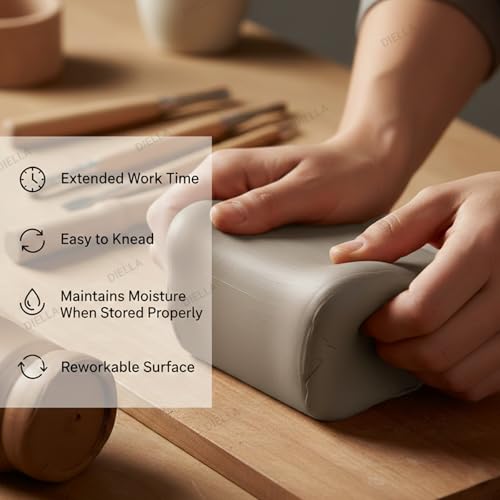 Image of 2KG Natural Terracotta Clay Dough - Air Dry for Craft | Pottery & Moulding Block 2KG | Mould It Clay for Kids 3-10 Years | Drying & Molded Art Projects