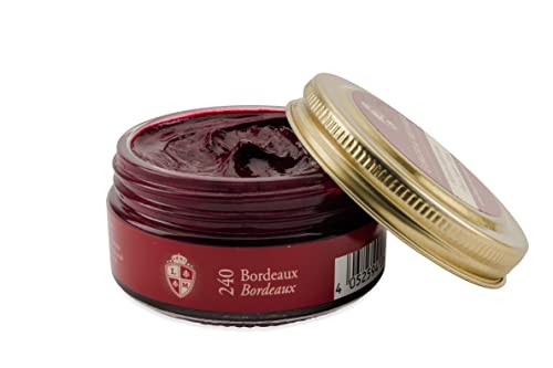 Langer & Messmer Crema Lucido per Scarpe in Pelle 50ml Bordeaux