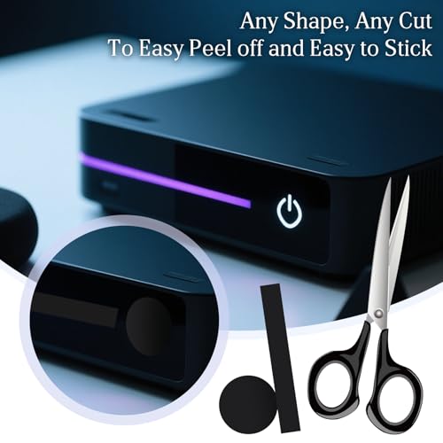 Image of Qianyu Light Blocking Sticker 1.18 Inch x 32.8 Feet Self-Adhesive Lamp Tape Black Masking Light Cover 100% Full Covers Non-Reflective Tape for Electronics LED Routers Indicator Shielding Glare