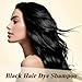 Black Hair Color Shampoo for 100% Gray Hair Coverage, 3 in 1 Black Hair Dye Shampoo for Women Men with Argan Oil Nourishing Scalp and Hair
