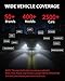 LASFIT 9005 HB3 LED Bulbs 60W 6000LM Super Bright, 2023 Upgrade 9005 LED Conversion Kits, 6000K Cool White 360 Adjustable Beam, 30000+ Hour Lifespan, IP67, Plug and Play (2 Bulbs)