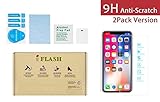 iPhone X, iPhone XS glass Screen Protector, iPhone 11 Pro Glass Screen Protector, iFlash [2 Pack] Crystal Clear Tempered Glass Screen Protector for Apple iPhone 11 Pro/X/XS - Case Friendly/HD