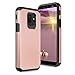 TJS Samsung Galaxy A6 2018 Case, with [Tempered Glass Screen Protector] Ultra Thin Slim Hybrid Shockproof Drop Protection Impact Rugged Phone Case Armor Cover (Pink)