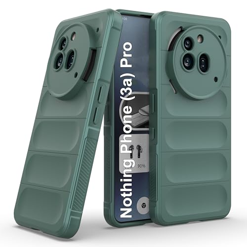 Image of Zapcase Back Case Cover for Nothing Phone (3a) Pro | Compatible for Nothing Phone (3a) Pro Back Cover | Liquid Silicon Magic Case with Camera Protection | Dark Green