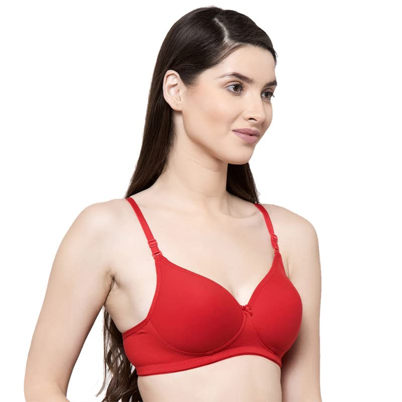 Image of Groversons Paris Beauty Women's Padded, Non-Wired, Seamless T-Shirt Bra (BR184)