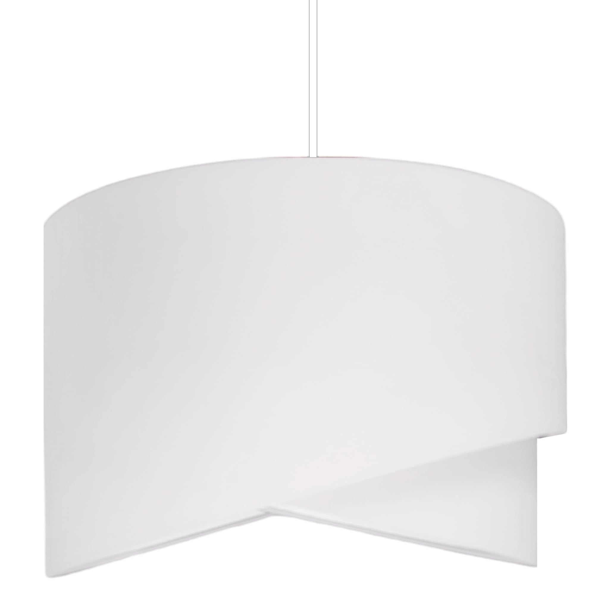 Suspension Luminaire Chambre Ø38 cm - Luminaires Intérieur Blanc - Abat Jour Plafond en Tissu de Coton 2 x E27 - Lustre Salon, Chambre Adulte et Bureau (Ampoule non incluse)