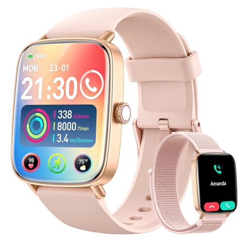 Fitpolo Smartwatch Damen mit Telefonfunktion, 1,85" Smart Watch, Fitnessuhr mit Herzfrequenz SpO2 Schlafmonitor Schrittzähler… – Ansicht 1