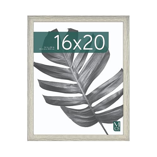 MCS Studio Gallery 16x20 Poster Frame Gray Woodgrain, Vertical & Horizontal Wall Hanging Large Picture Frame for Photos, Posters & Art Prints (1-Pack)