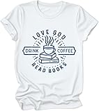 Photo Gallery maglietta love god drink coffee read books shirt, love god drink coffee read books t-shirt per donna uomo, bianco, s Photo Gallery maglietta love god drink coffee read books shirt, love god drink coffee read books t-shirt per donna uomo, bianco, s