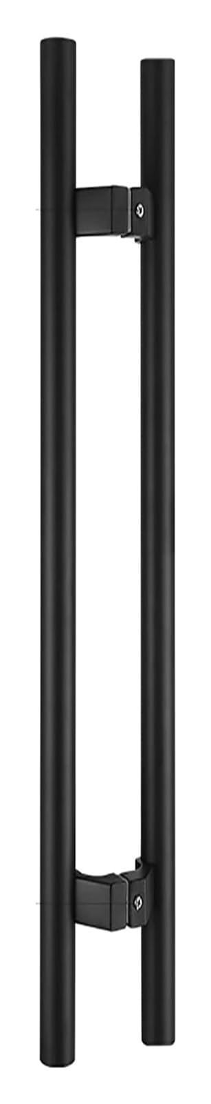 CWCQGH Push Pull Door Handle, Sliding Barn Door Handles, Heavy Duty Double Sided H Shape Swing Door Handle,Black-150cm(5ft)