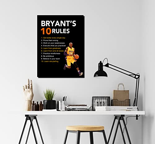 Chenjingling Kobe Bryant Draws Famous Quotes Basketball Decoration Painting thumb #4