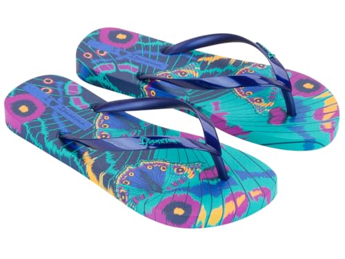 IPANEMA ANIMALE Print III Fem, Sandalias Planas Mujer, Azul Metálico, 37 EU