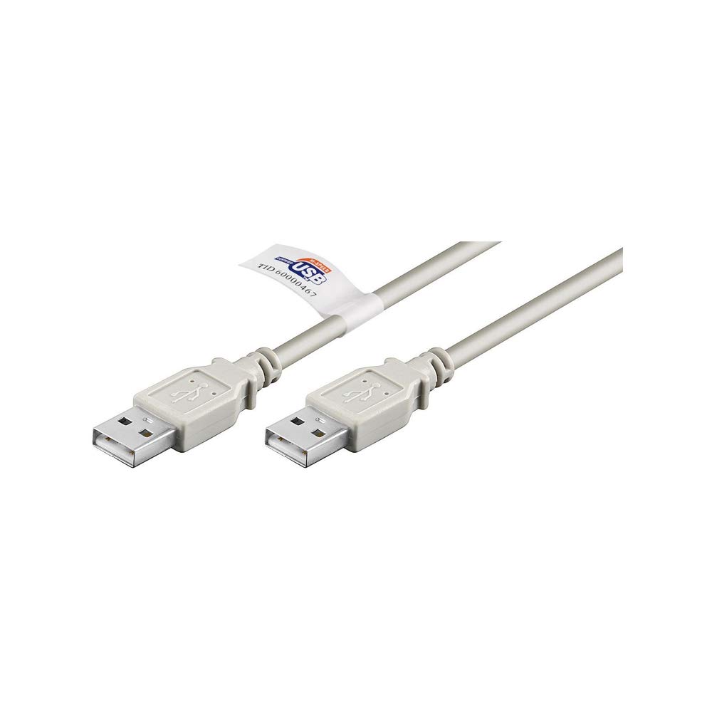 Goobay 50796 USB 2.0 Hi-Speed Cable with USB Certificate, Type A, Grey, 2m Length
