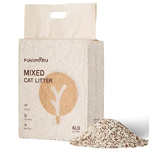 FUKUMARU Arena de tofu aglomerante sin Polvo para gatos, fácil de aglomerar, controla los olores, 2,5 kg, con pellets de Madera de Manzano, Biodegradable se Lanza en el Inodoro