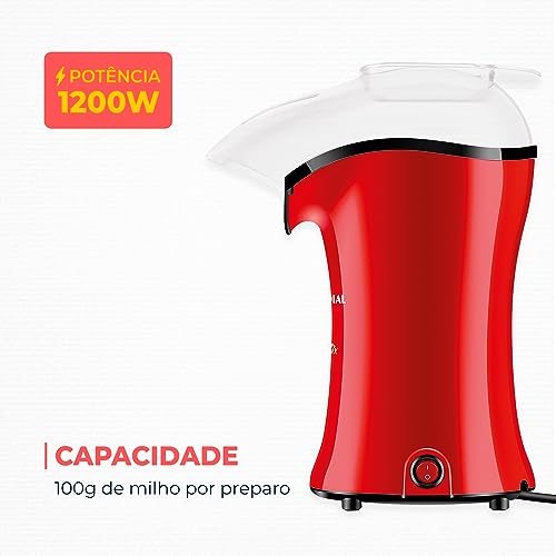 Pipoqueira Popflix, Mondial, Vermelho, 1200W, 110V - PP-03 glide