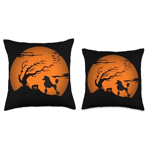 Poodle Halloween Throw Pillow thumb #2