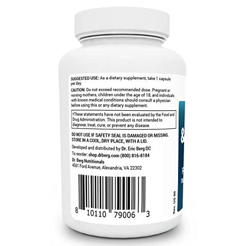 Dr. Berg Adrenal & Cortisol Capsules - Adrenal Supplement & Cortisol Manager - Mood, Focus, Relaxation And Stress Support - Adrenal Fatigue Supplements W/ Ashwagandha Extracts - 60 Capsules Solo #TOP2