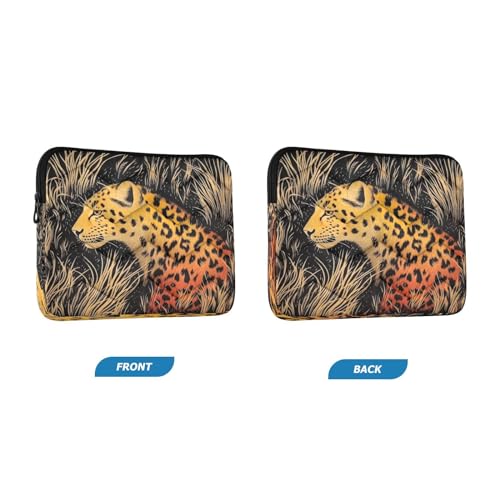 Funda para laptop 13-14 pulgadas impermeable con diseño de leopardo miniatura 2