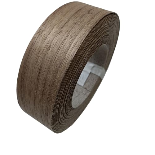 ebpsneer Real Black Walnut 1-1/2'' ×26' Wood Veneer Edge Banding Tape,Preglued Iron On Veneer Edging-Plywood Backed with Hot Melt Adhesive-Flexible Wood Veneer Strips for Furniture Cabinet Repair