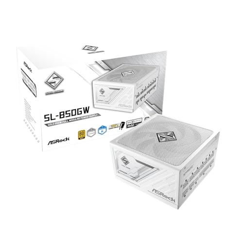 Asrock Fuente Asrock 850W 80 Plus Gold Steel Legend White Full Modular ATX 3.1 PCIe 5.1 Cybenetics Platinum