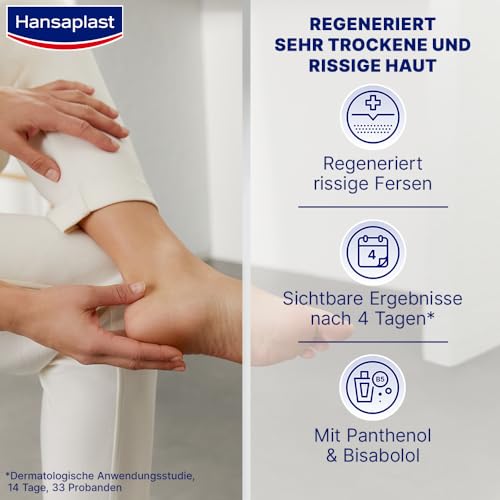 Hansaplast Schrundensalbe Repair & Care (40 ml), Fußpflege regeneriert sehr trockene und rissige Haut, Fußcreme für zarte und geschmeidige Füße – Bild 3