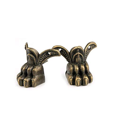 Vinbee 8Pcs Antique Brass Box Legs Feet Corner Protector Gift Box Wood Case(1.70"X1.34") #TOP3