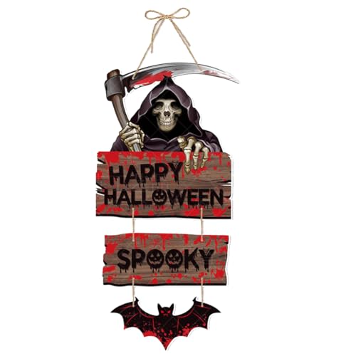 Image of Halloween Hanging Decoration Spooky Door Decorations for Halloween Party (Spooky)
