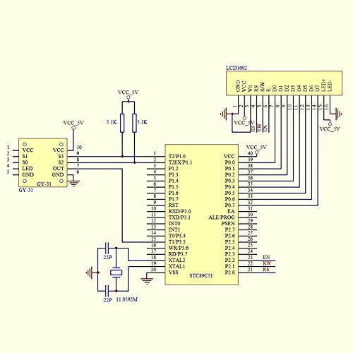 GY 31 TCS230 TCS3200 Module capteur de couleur, détection de couleur haute précision Identification des couleurs Basse tension pour projets électroniques et bricolage
