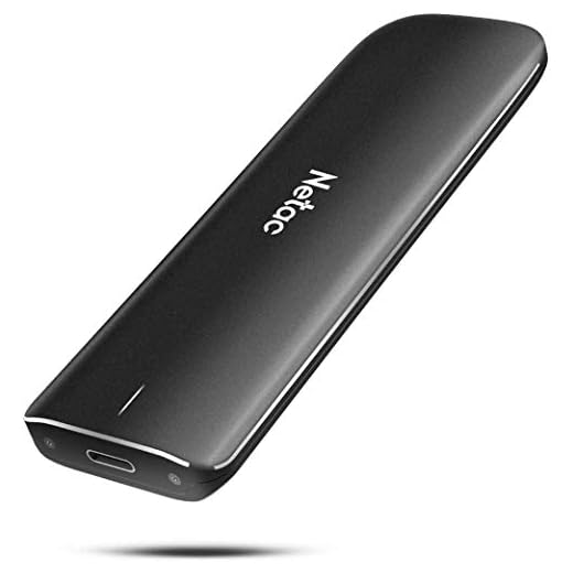 SSD portátil Netac 1TB, USB3.2 Gen2 10 Gbps, PSSD tipo C, velocidades de leitura até 980 MB/s SSD externo, unidade de estado sólido portátil de liga de alumínio para PC/laptop/Mac/Android/Xbox/PS4